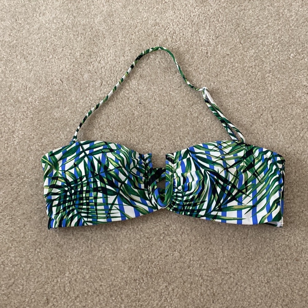 Red Carter bandeau bikini top